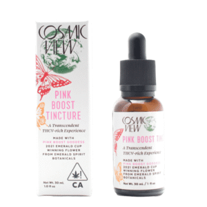 Cosmic New Pink Boost THCV Tincture – Vape and Chews