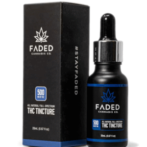 Faded Cannabis Co 500MG THC Tincture – Vape and Chews