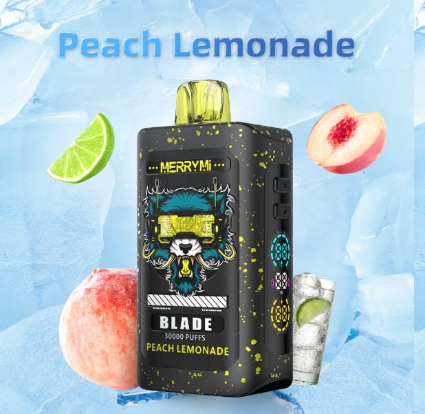 Merry Mi Blade Jednorazowy e-papieros 30000 Buchów o smaku Peach Lemonade